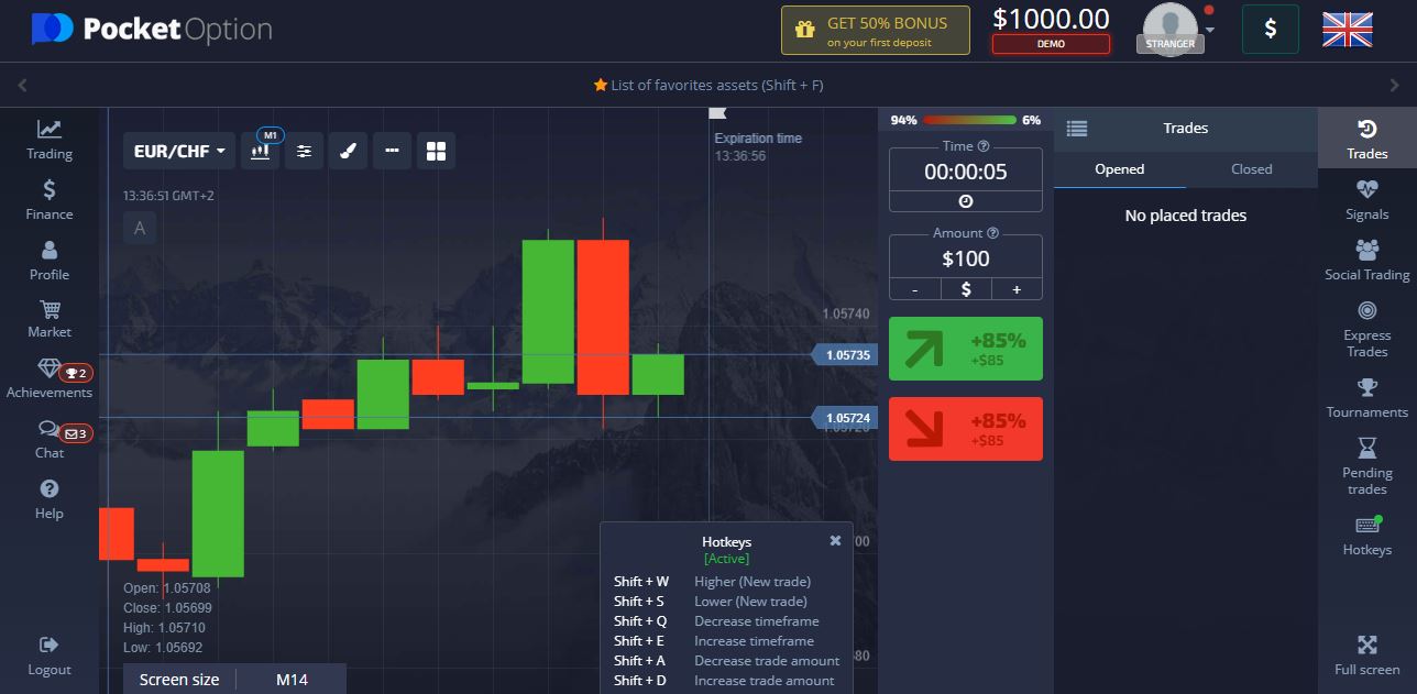 pocket option demo account Pocket option trading